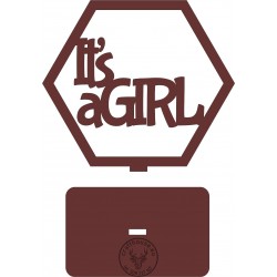 Plaster miodu "IT'S A GIRL" na podstawce SKL-0662